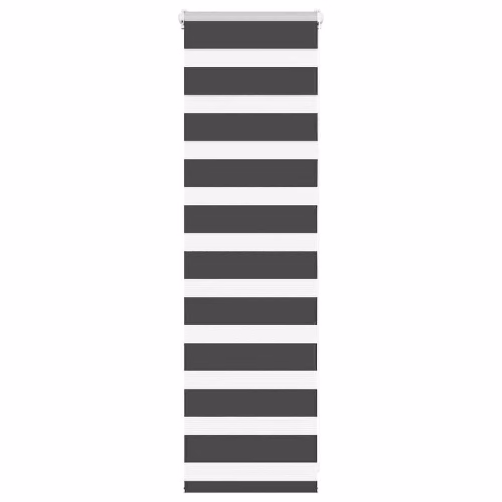 Berkfield Home Elegant Zebra Blind in Black Polyester, W: 50 cm, H: 100 cm – 2