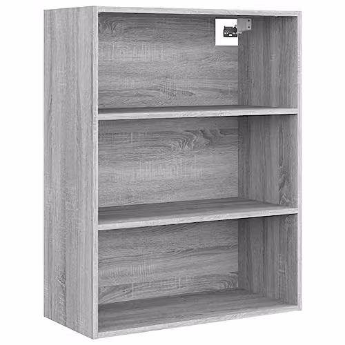 vidaXL Grey Sonoma Hanging Wall Cabinet W: 69.5 cm, D: 32.5 cm, H: 90 cm