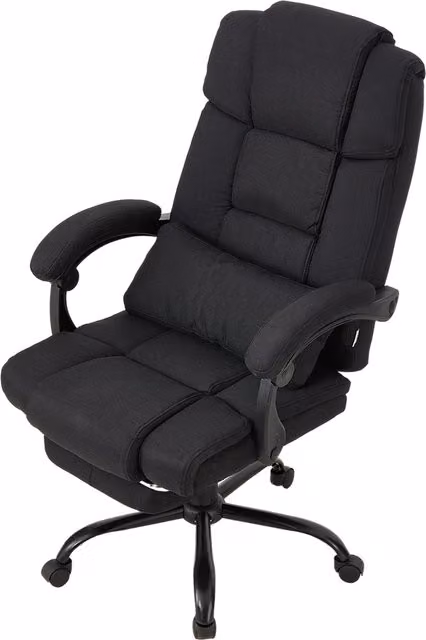 Livingandhome Modern Black Fabric Executive Swivel Office Chair with Armrests