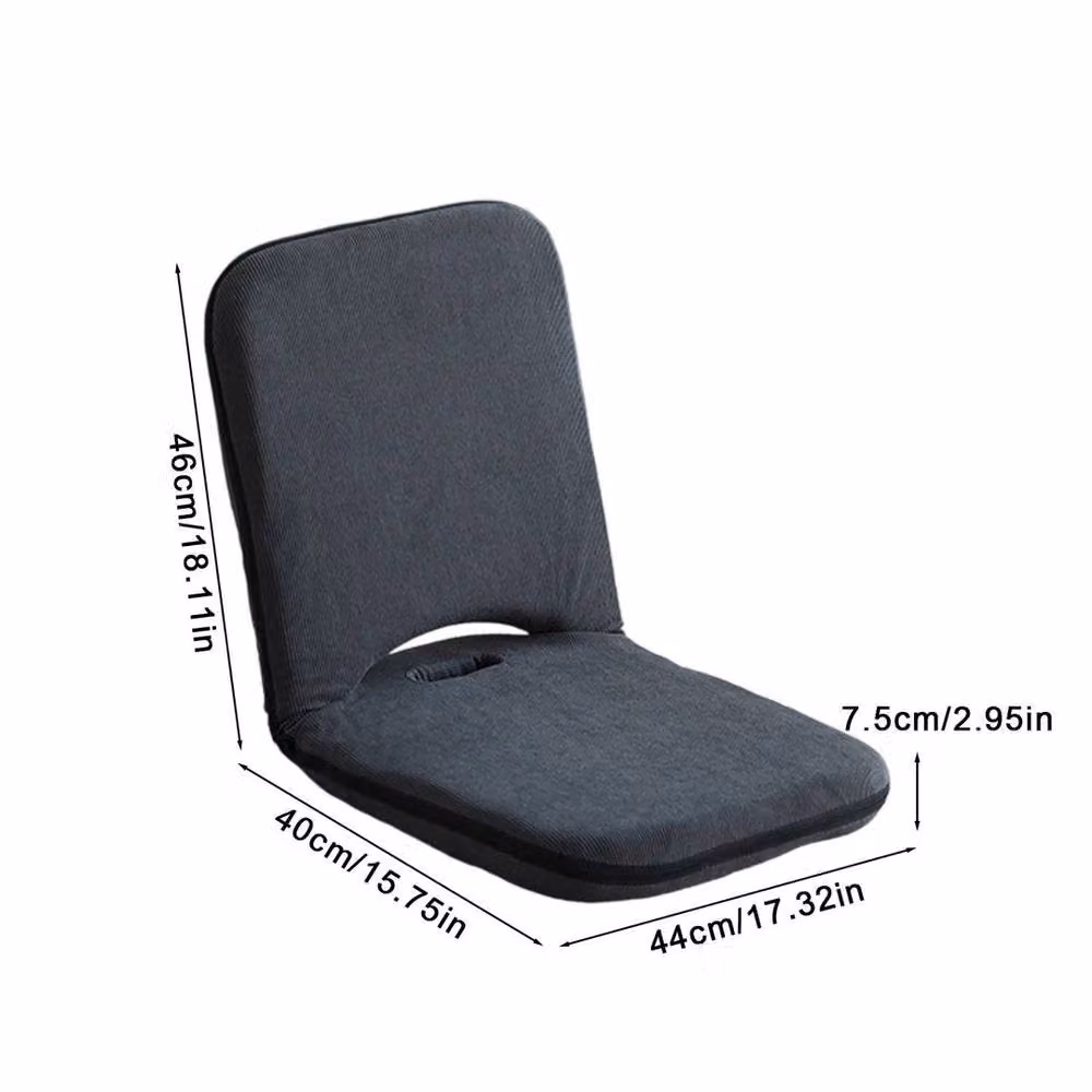 KORVIXA 5-Position Adjustable Gaming Floor Chair in Grey, W/D/H: 100 x 100 x 100 cm – 2