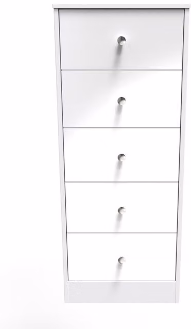 2 U Taunton 5 Drawer Tallboy in White