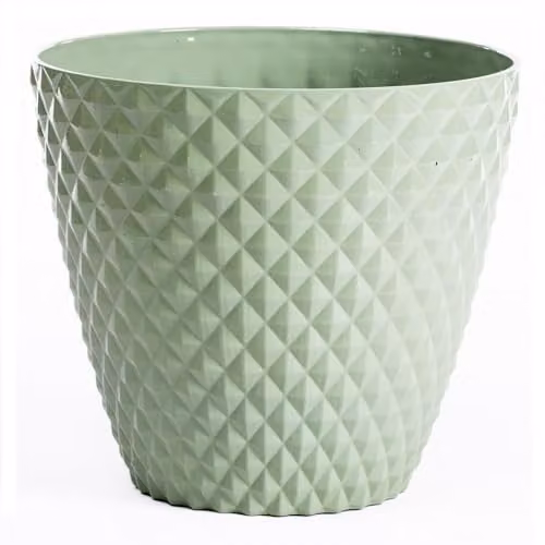 Garden Gear Diamond Planter Green Plastic Pot, Diameter: 39.5 cm – 1