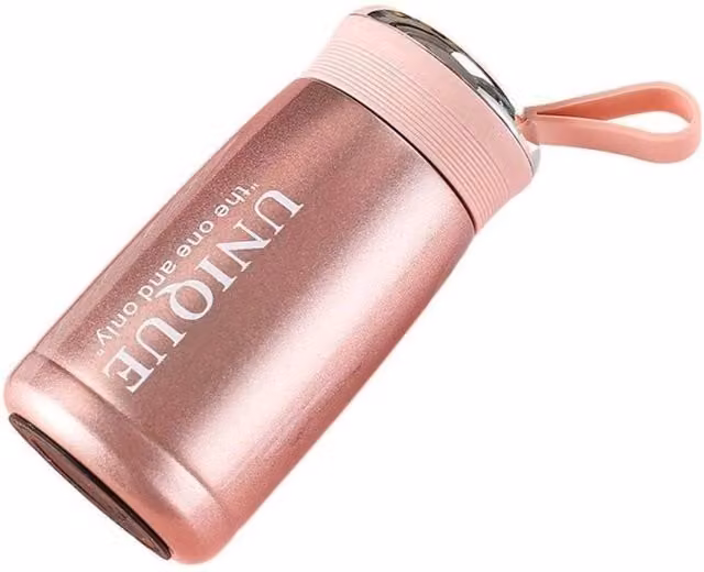 FLAVORA Pink Mini Vacuum Insulated Stainless Steel Flask with Screw Cap – 1
