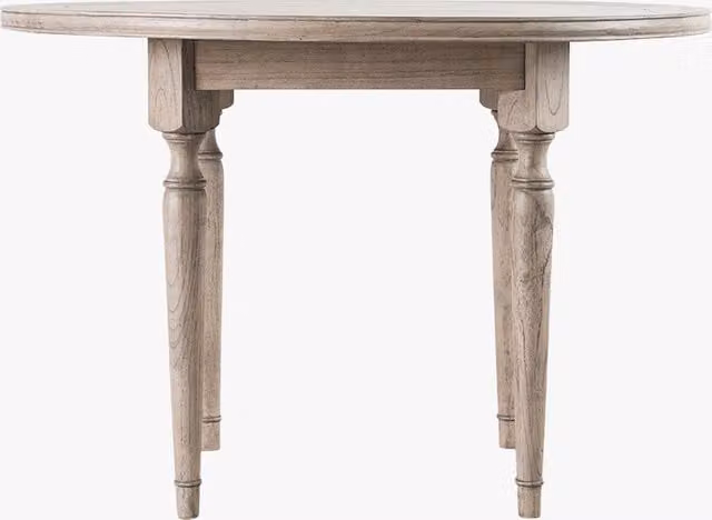 Perch & Parrow Juno Round Vintage Wood Dining Table in Beige