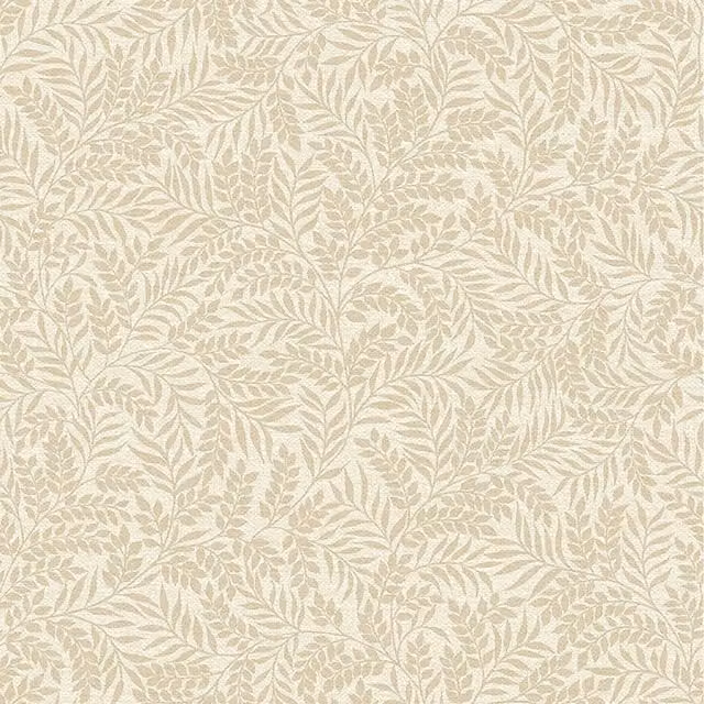 Holden Decor Mini Leaf Cottage Botanical Floral Wallpaper in Beige