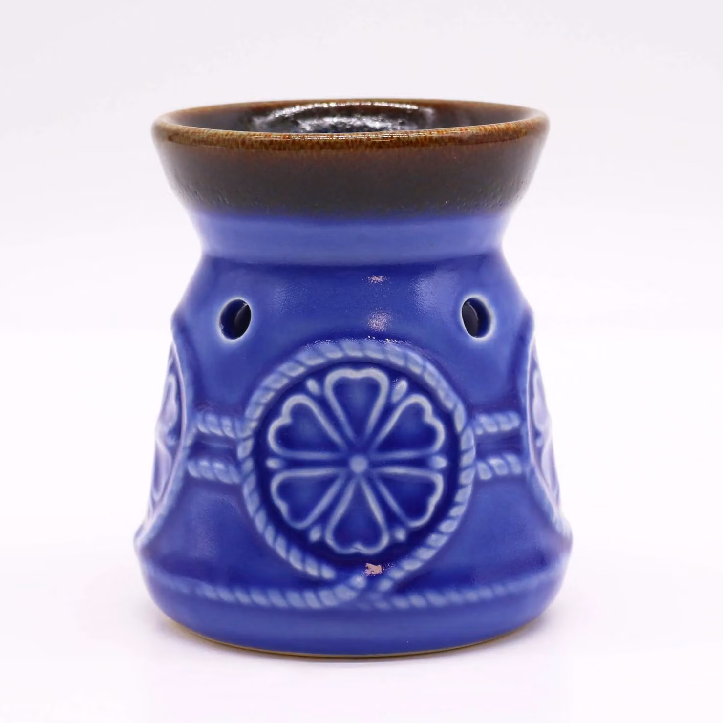 KDMD Classic Spa Ceramic Tealight Burner, Blue, Round Tabletop Design – 2