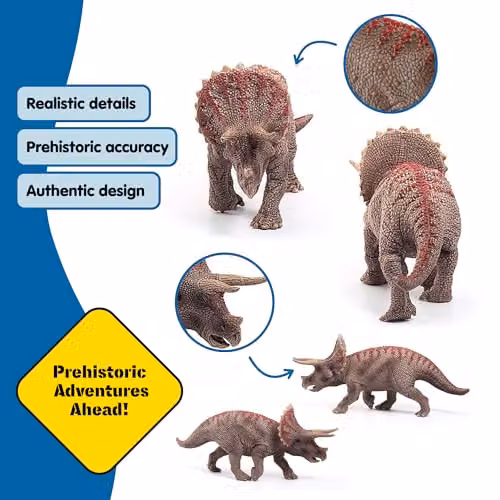 Schleich Triceratops Dino Figurine, Multicolour Static Animal Toy – 3