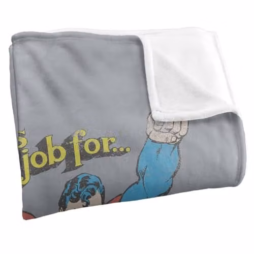 Warner Bros. DC On The Job Super Soft Silky Touch Fleece Throw Blanket, Multicolour, W: 91.44 cm x L: 147 cm – 2