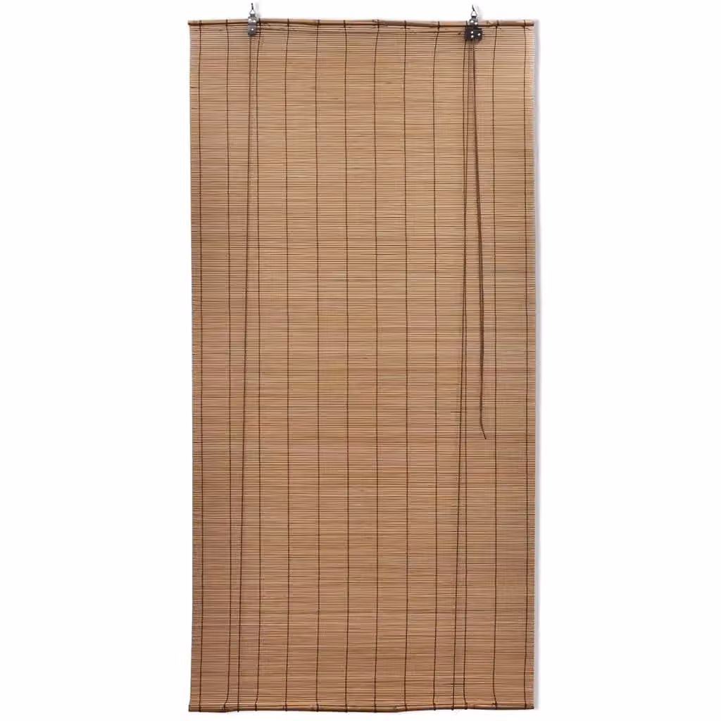 Berkfield Home Brown Bamboo Roller Blinds W: 140 cm, H: 160 cm – 2