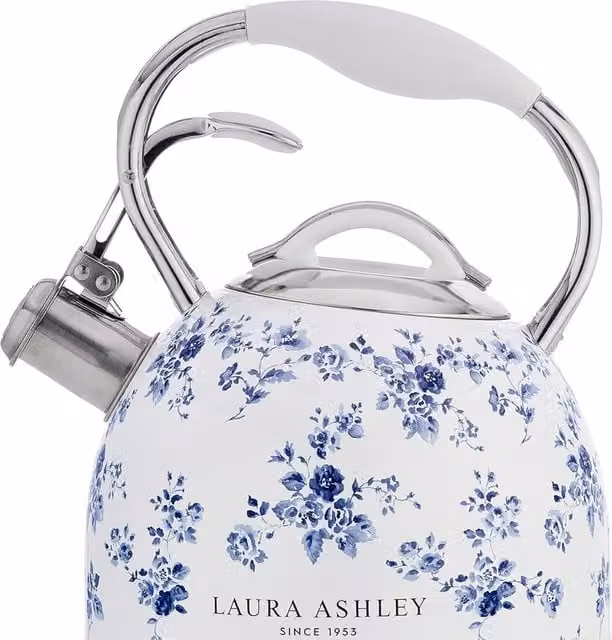 Laura Ashley Stovetop Kettle China Rose in Pink and White, 2.8 l