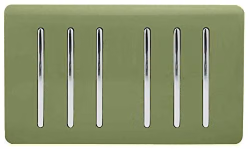 Trendi Modern Flush Plastic Light Switch in Green