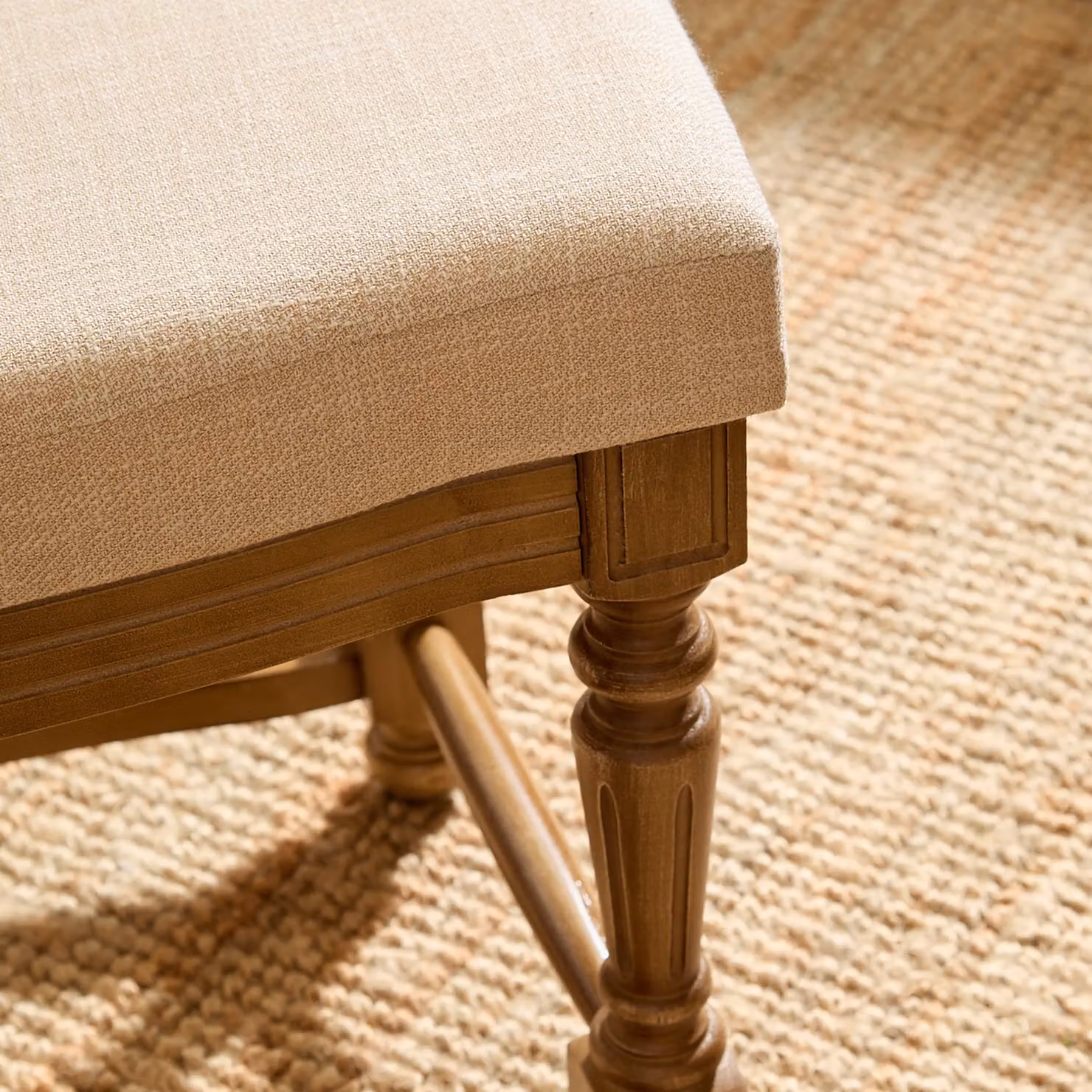 Voyage Maison Eloise Wooden Footstool in Beige – 3
