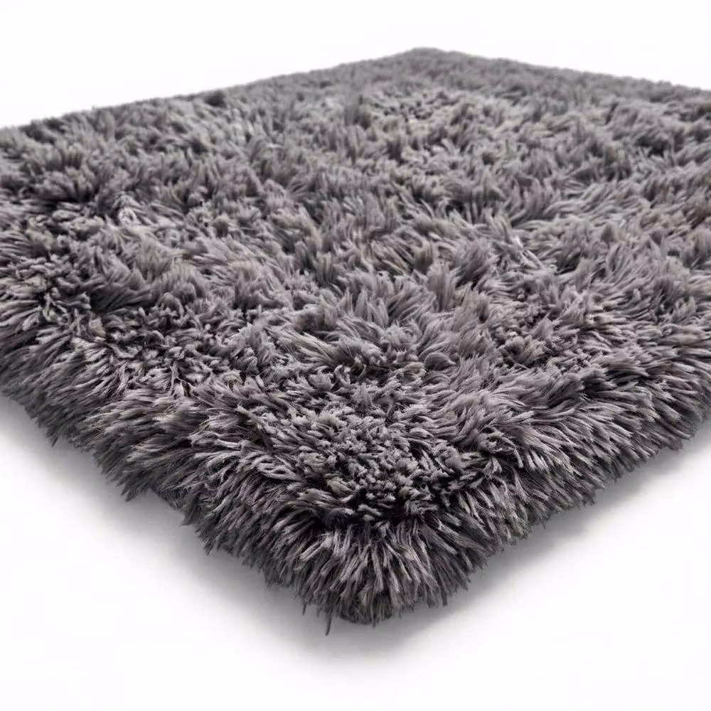 Snug City Grey Shaggy Fluffy Modern Plush Rectangular Floor Rug, W: 120 cm, L: 170 cm – 3