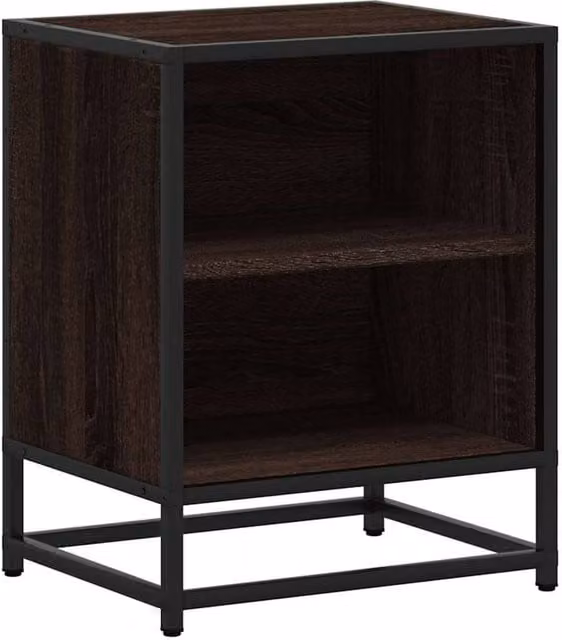 Berkfield Home Bedside Cabinet in Brown Oak, W/D/H: 40 x 31 x 50 cm – 1
