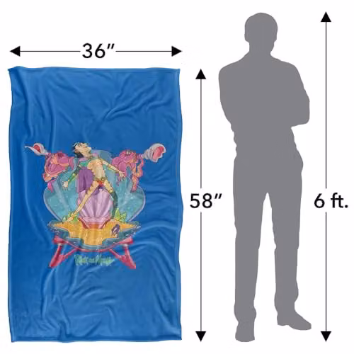 LOGOVISION Rick and Morty Mr Nimbus Super Soft Fleece Throw Blanket, Multicolour, W: 91.44 cm x D: 91.44 cm x H: 147 cm – 4