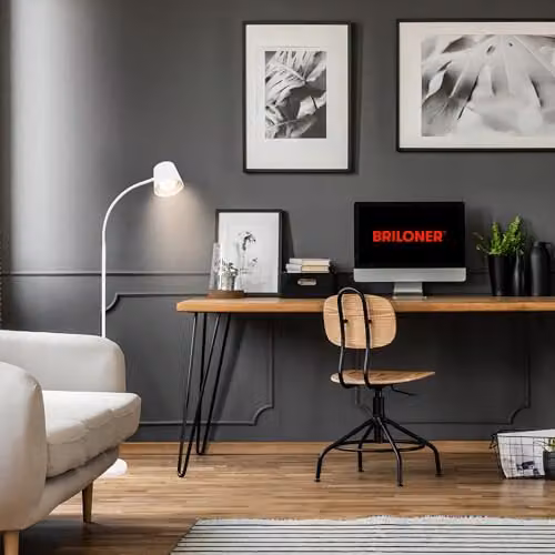 Briloner White LED Floor Lamp, Dimmable, Rechargeable and Cordless with Touch Control, Height: 126.5 cm – 7