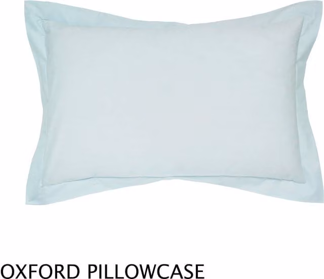 Helena Springfield Duck Egg Plain Dye Percale Oxford Pillowcase