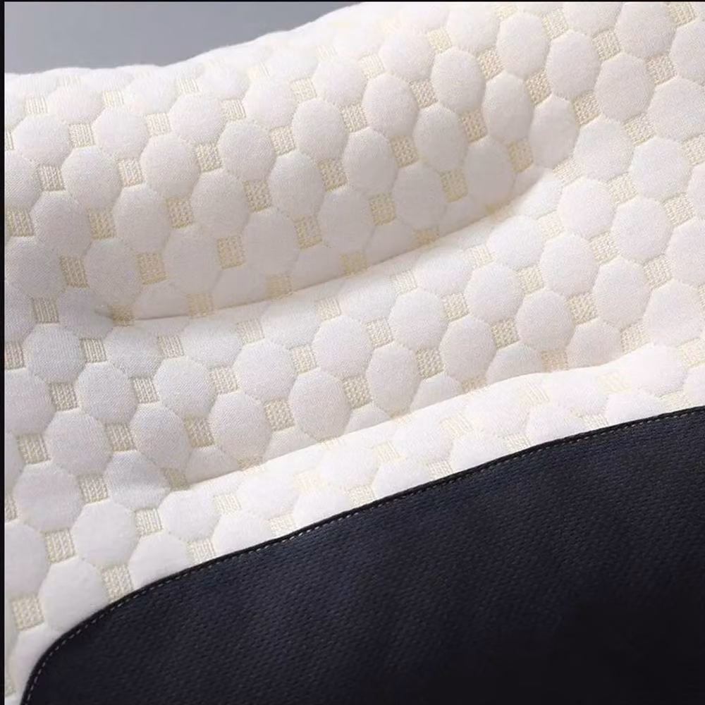 Kelvenix 1000G Ergonomic Orthopedic Pillow for Neck and Shoulder Pain, White and Multicolour, Breathable and Antibacterial Polyester Knit – 5