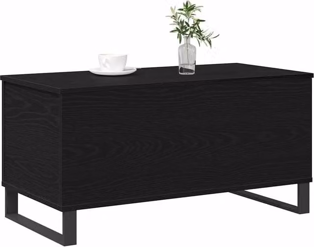 Berkfield Home Modern Rectangular Coffee Table in Black Oak, W/D/H: 90 x 44.5 x 45 cm – 1