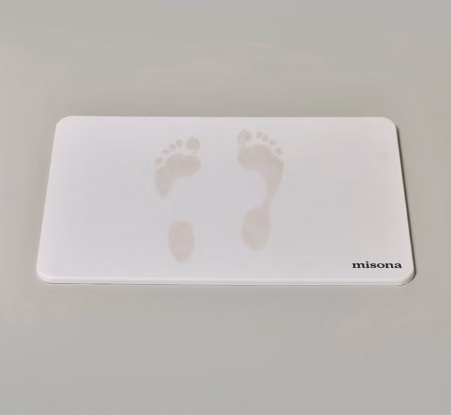 Misona Diatomite Stone Bath Mat, White, W: 39 cm x L: 60 cm