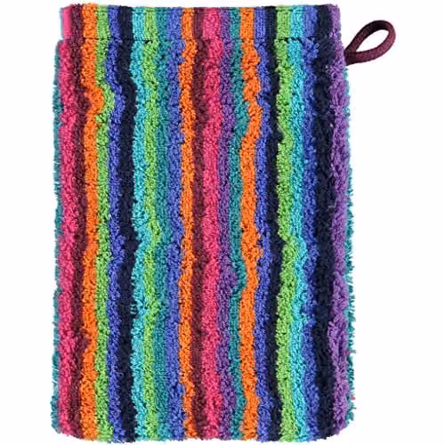 Cawö Lifestyle Stripes Multicolour Cotton Terry Wash Mitt, W: 16 cm x H: 22 cm – 1