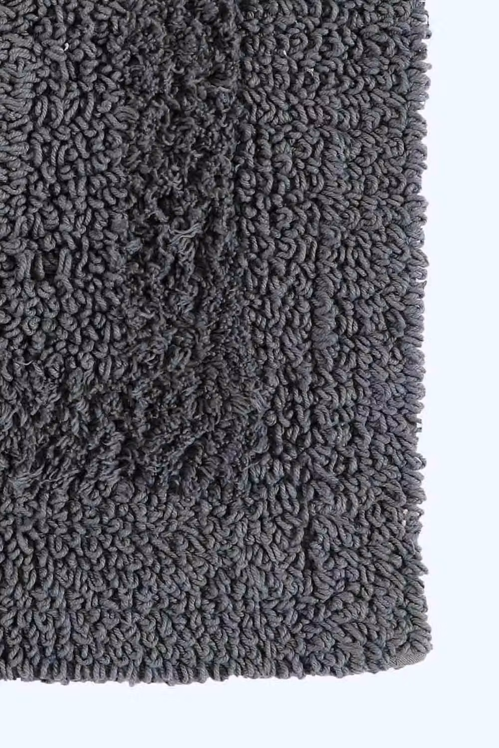 Homescapes Luxury Reversible Cotton Toilet Mat, Grey, W/D/H: 50 x 55 x 1 cm – 2
