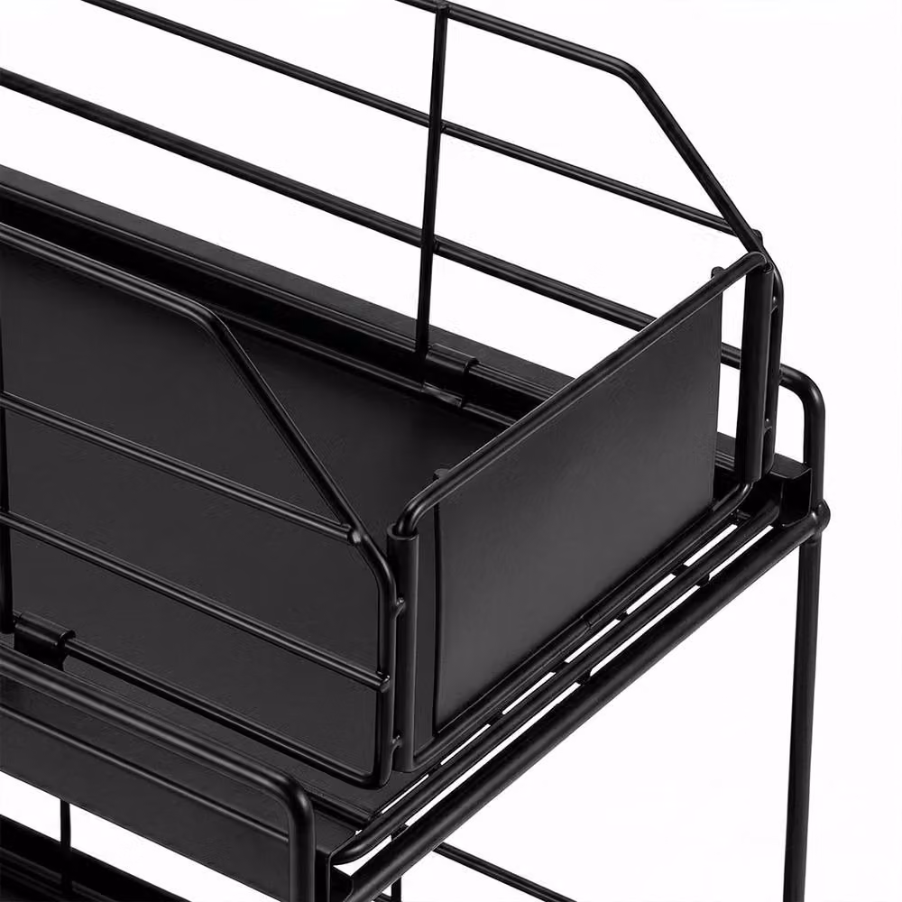 Toque 2 Tier Pull Out Under Sink Kitchen Cabinet Storage Organiser Drawer in Black – 7