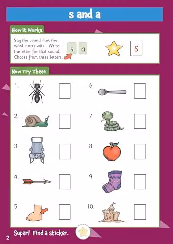 CGP 10 Minutes a Day Phonics for Ages 3-5 Reception Activity Books and Cards with over 100 stickers – 2