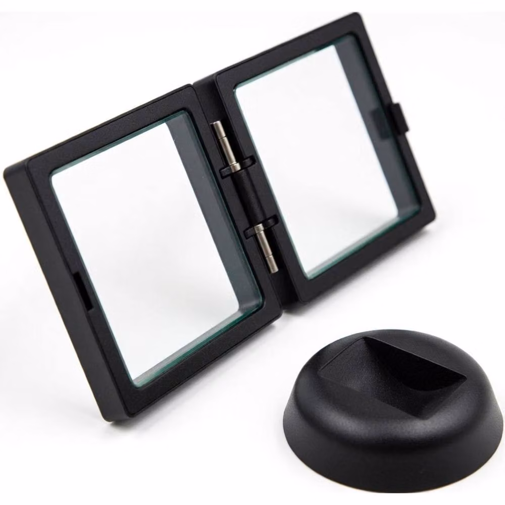 KDMD Large 3D Floating Frame Display Stand Tabletop Holder in Black – 3