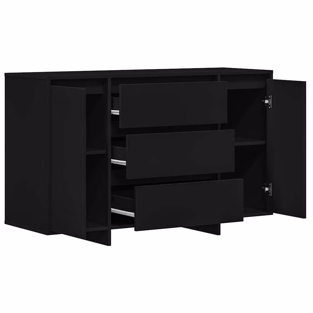 Berkfield Home Modern Matt Black Sideboard, W/D/H: 120 x 41 x 75 cm – 4