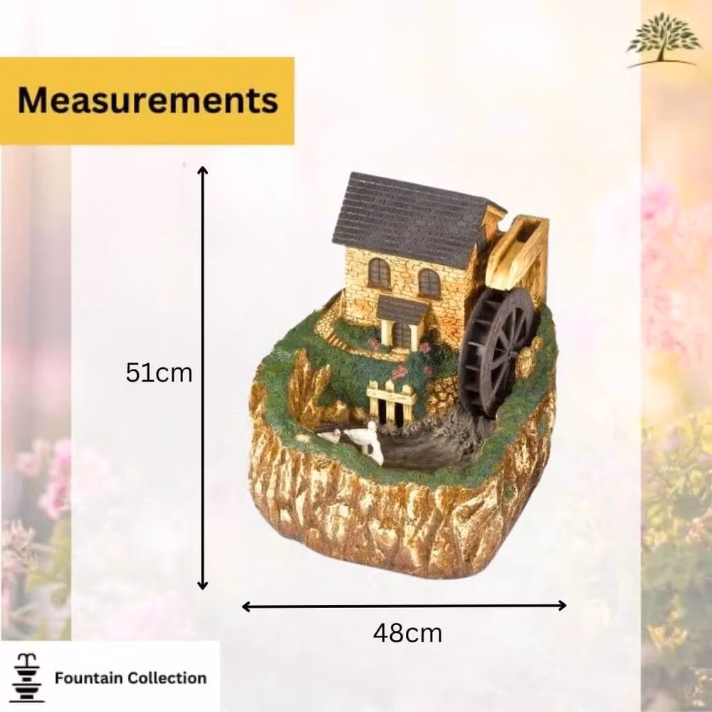 Marco Paul Solar Powered Multicolour Water Mill Tabletop Fountain – 2