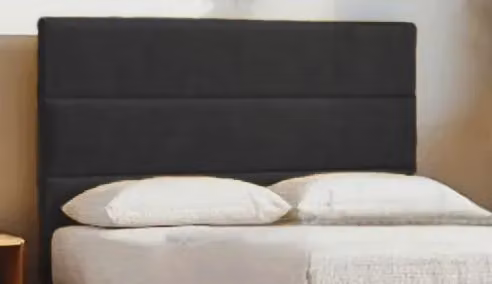 Knight Sleep York Plush Velvet Divan Base with Upholstered Headboard in Black, W/D/H: 180 x 200 cm – 2