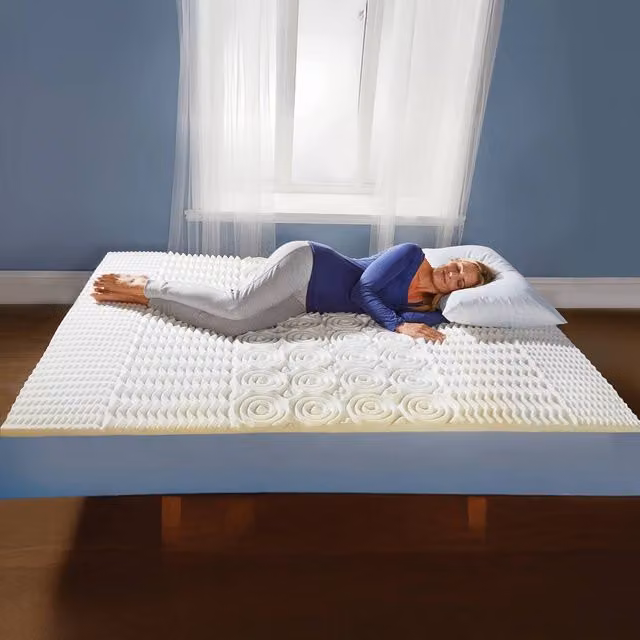 Coopers of Stortford Memory Foam Mattress Topper in White – 1