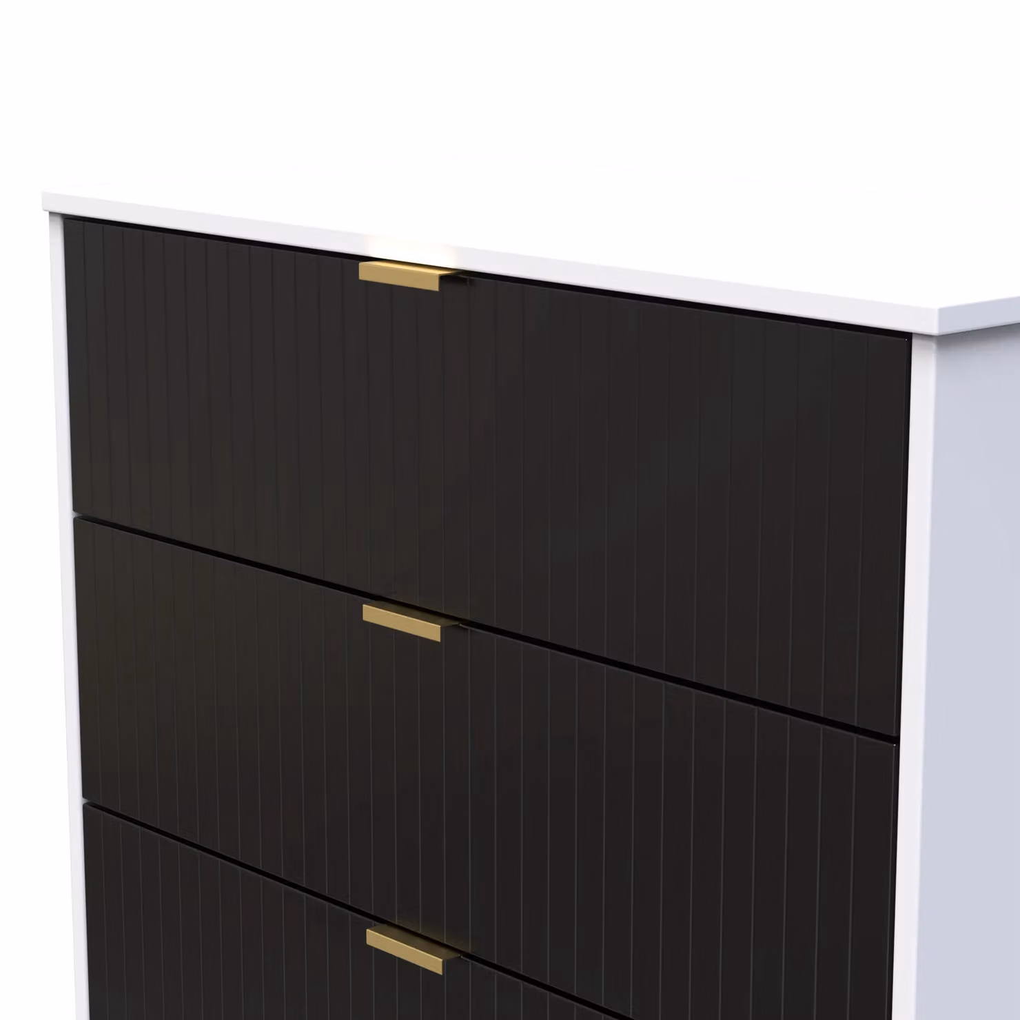 Ready Assembled 2 U Denver 3 Drawer Deep Chest in Black – 3