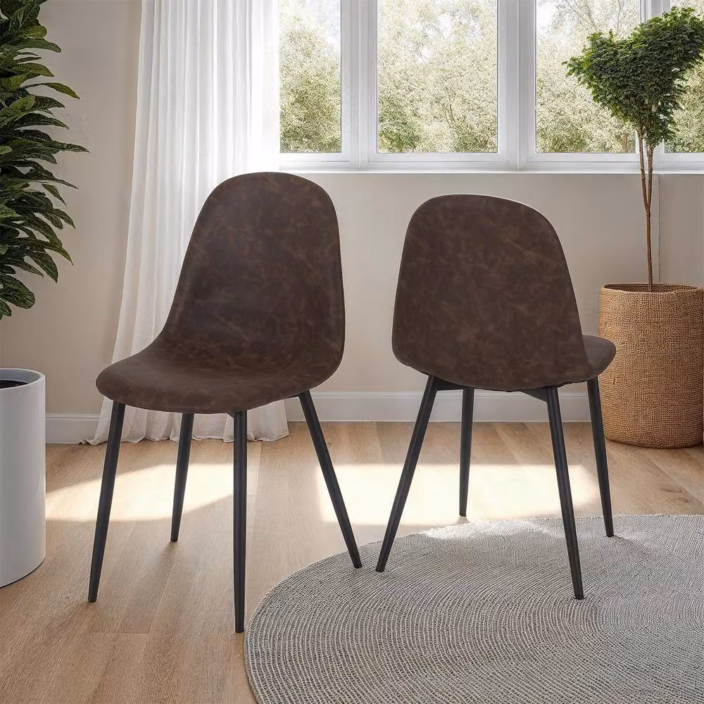 Seconique Modena Dining Set with Athens Chairs in Brown featuring an Oval Glass Table – 3