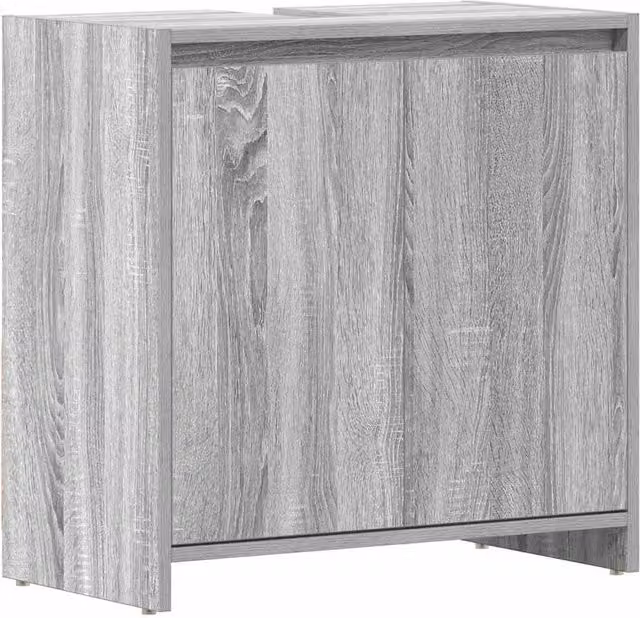Berkfield Home Modern Wall Mounted Bathroom Cabinet in Grey Sonoma, W: 60 cm, D: 33 cm, H: 61 cm