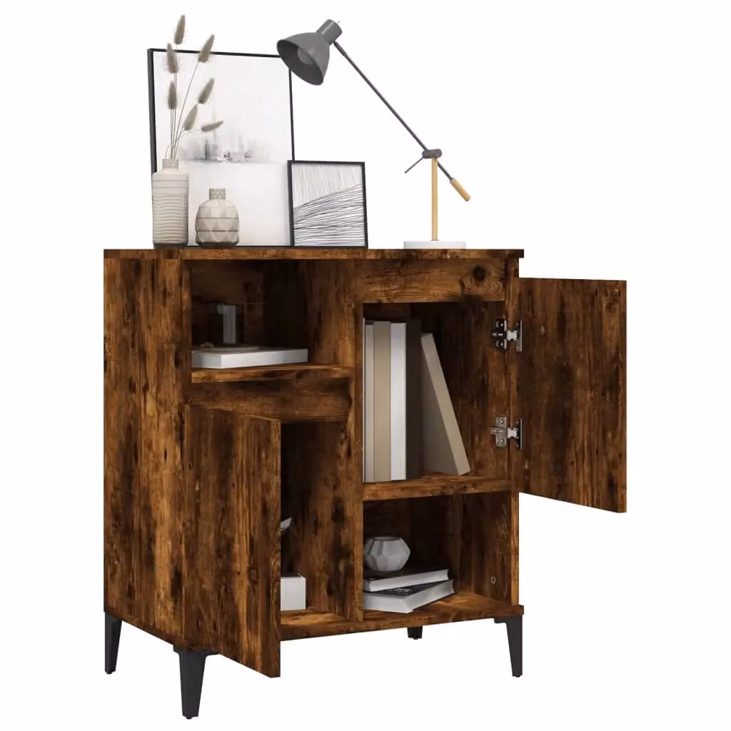 Berkfield Home Smoked Oak Sideboard in Brown, W/D/H: 60 x 35 x 70 cm – 3
