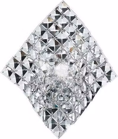 Netlighting RUMBA Modern Transparent Crystal Wall Light in Clear, W/H: 25 x 29 cm