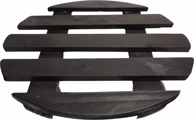 Samuel Alexander Round Wooden Garden Planter Trolley with Wheels in Matt Black
