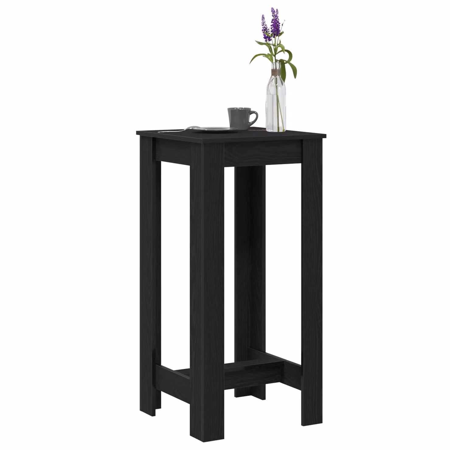 Berkfield Home Bar Table in Black Oak, W/D/H: 51 x 50 x 103.5 cm – 3
