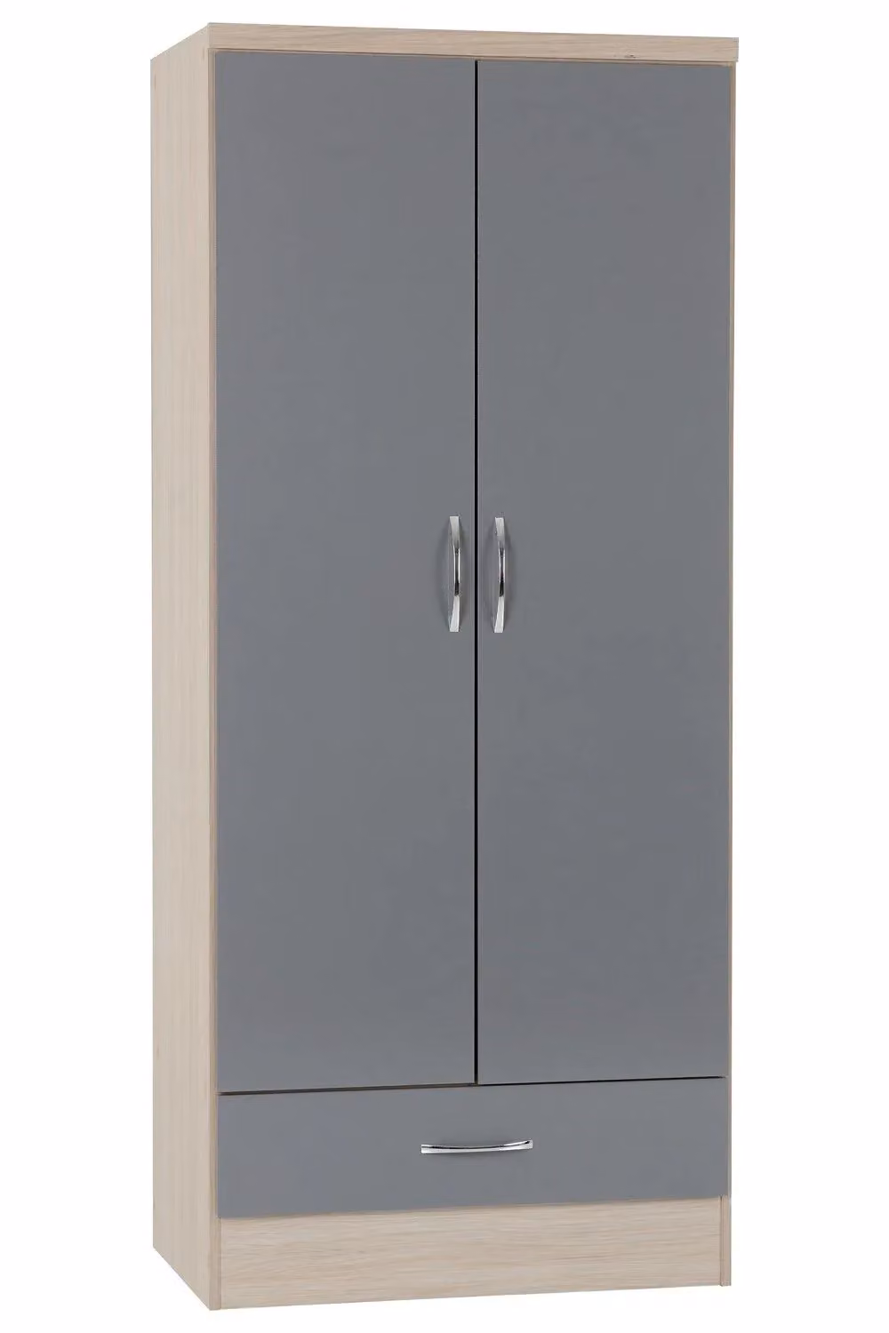 Seconique Nevada Grey Gloss Bedroom Furniture Set – 4