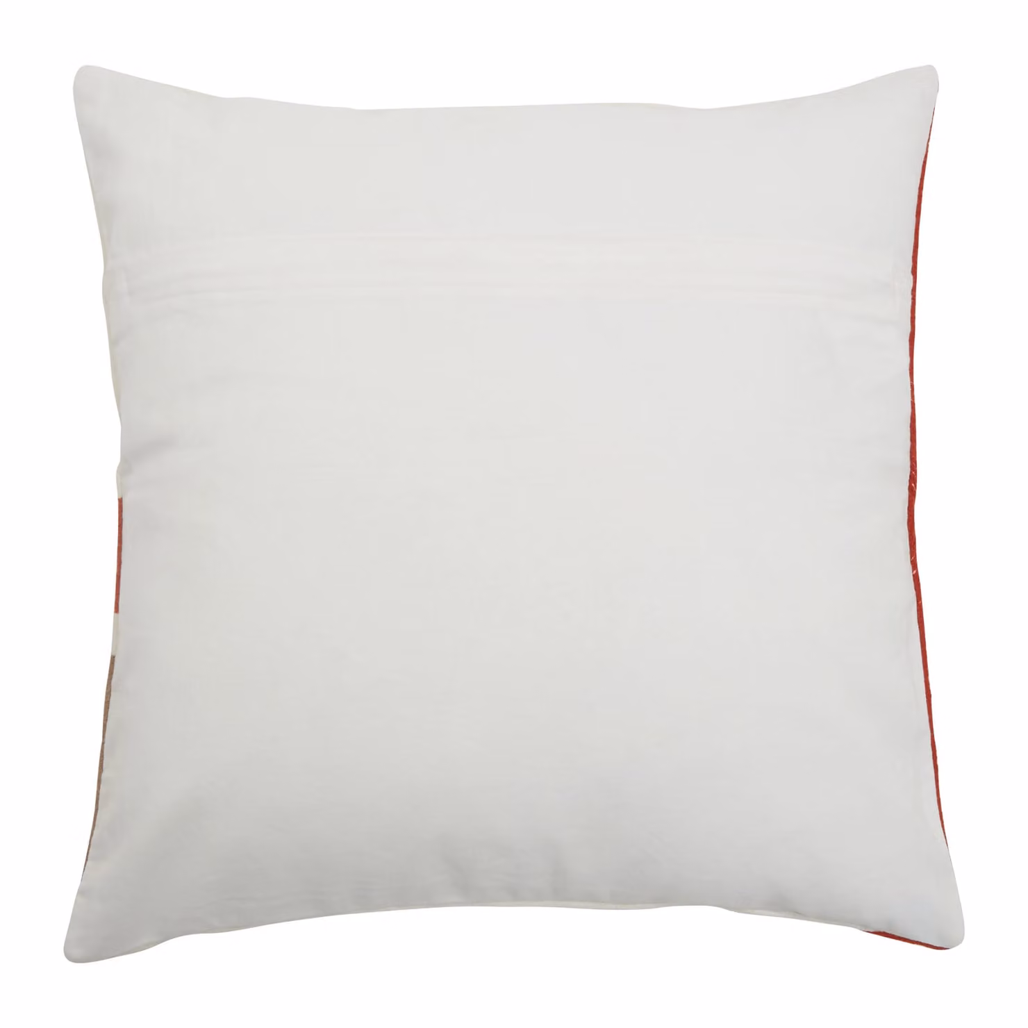Orsina Red and White Tonal Cotton Square Cushion, W45 x D5 x H45 cm – 5