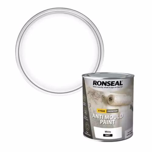 Ronseal Mould Resistant Anti Mould Paint White Matt 750ml – 1