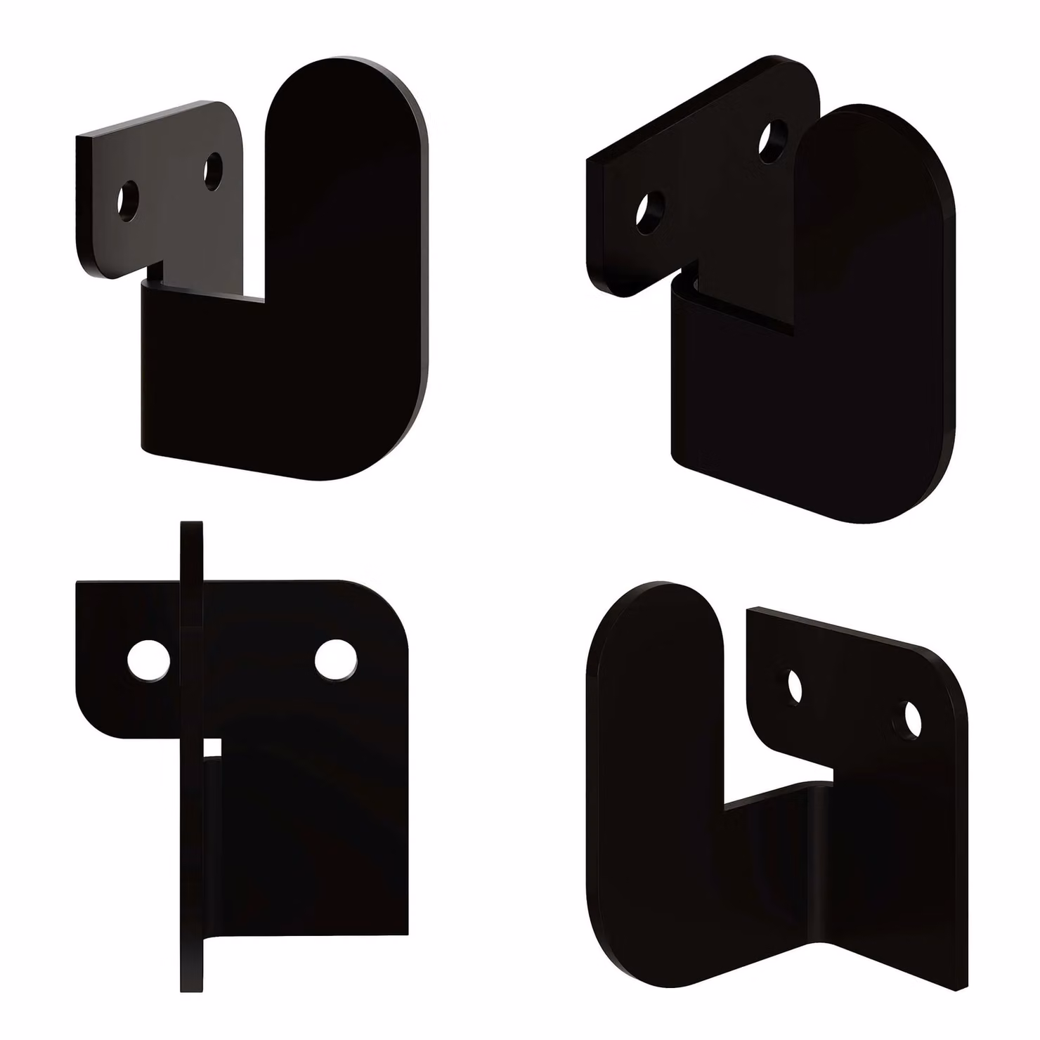 Decortie Luxa Modern Metal Single Hanger Coat Hook in Black – 2