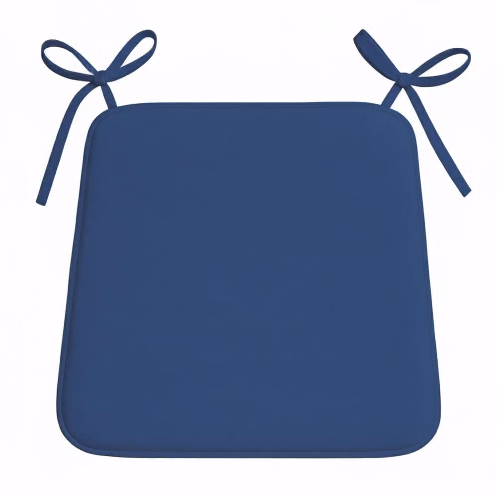 Snug City Blue Foam Seat Pad with Ties for Dining and Kitchen Chairs – 2