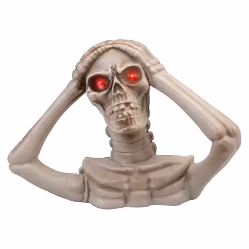 VFM e-Store Halloween Skeleton Bust with LED Eyes in White