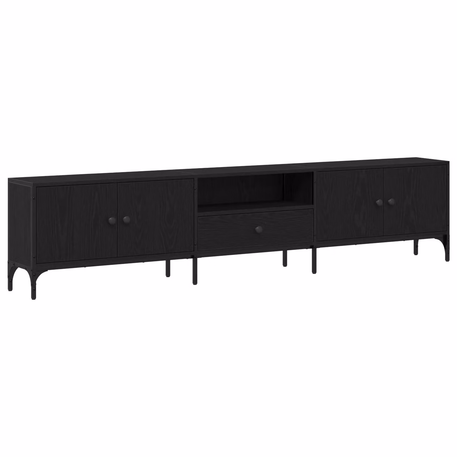 Berkfield Home Modern Black Oak TV Cabinet with Drawer, W/D/H: 200 x 44 x 44 cm – 2