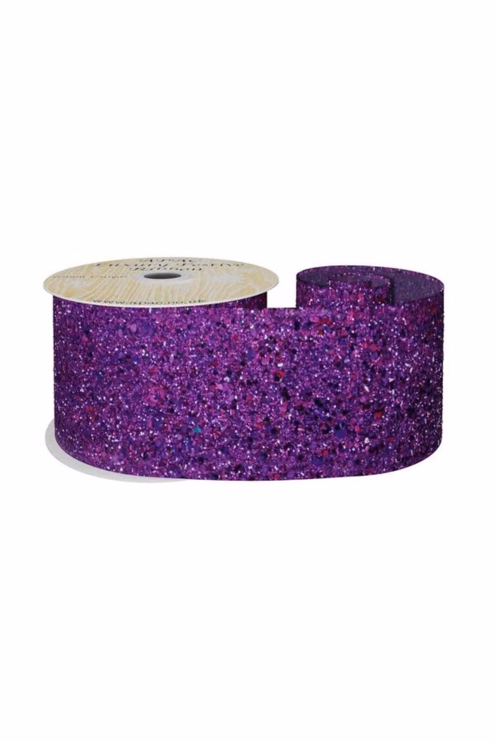 KDMD Purple Glitter Wired Ribbon, Width: 6.3 cm, Length: 10 y – 2