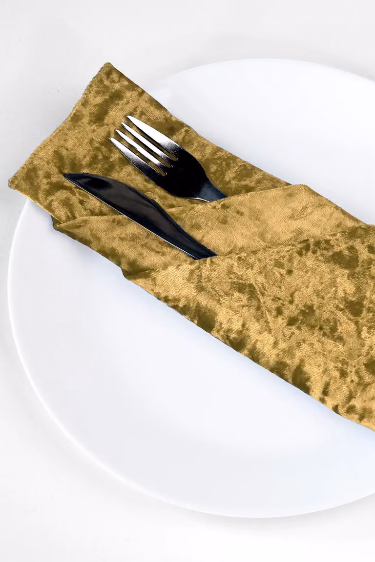 Neel Blue Diamond Velvet Napkin with Hemmed Edges in Blue and Gold, W/D: 50.8 x 50.8 cm