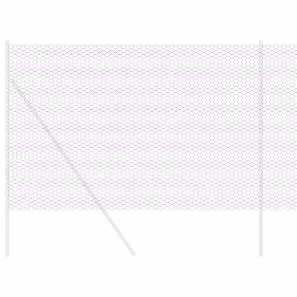Berkfield Home Hexagon Fence in Dark Grey, PVC-Coated Galvanised Steel, 1.6 x 25 m – 2